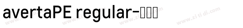 avertaPE regular字体转换